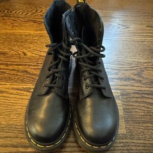 Dr. Martens 1460 Pascal Virginia Leather Lace Up Boots - Size 5